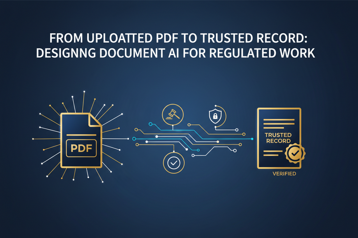 From Uploaded PDF to Trusted Record: Designing Document AI for Regulated Work